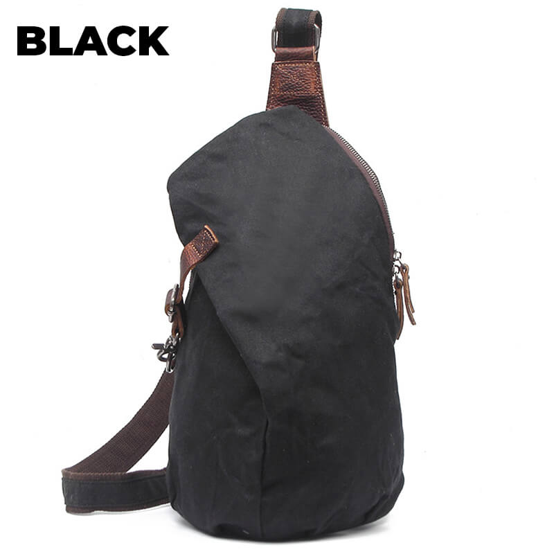 RETRO SONS Canvas Crossbody Sling Bag with Anti-Thief Pocket