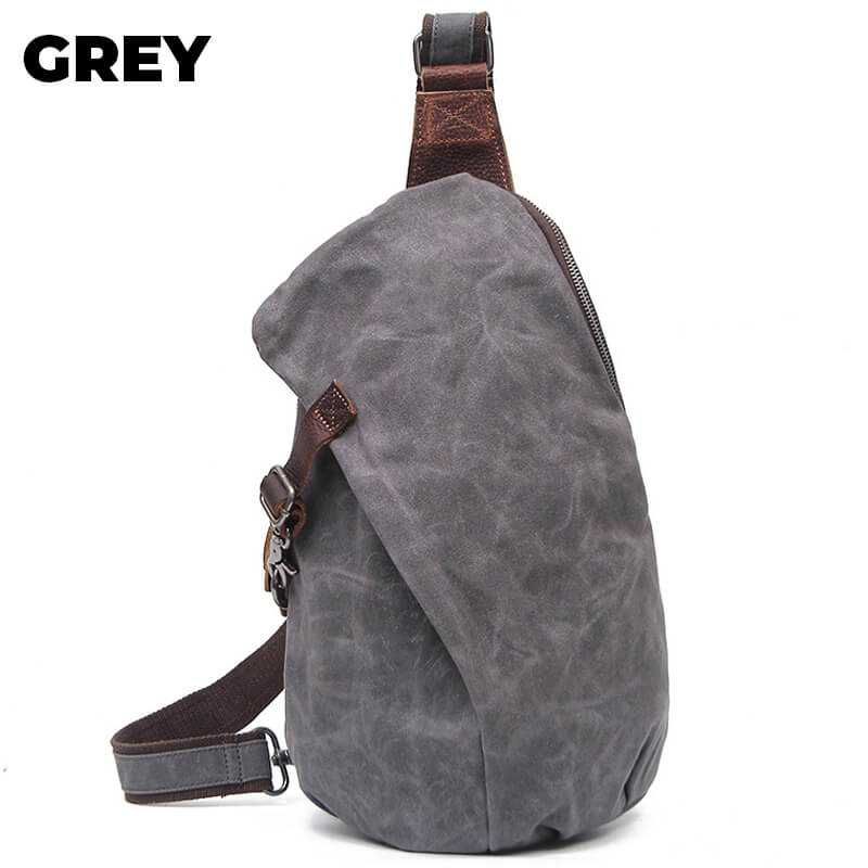 RETRO SONS Canvas Crossbody Sling Bag with Anti-Thief Pocket