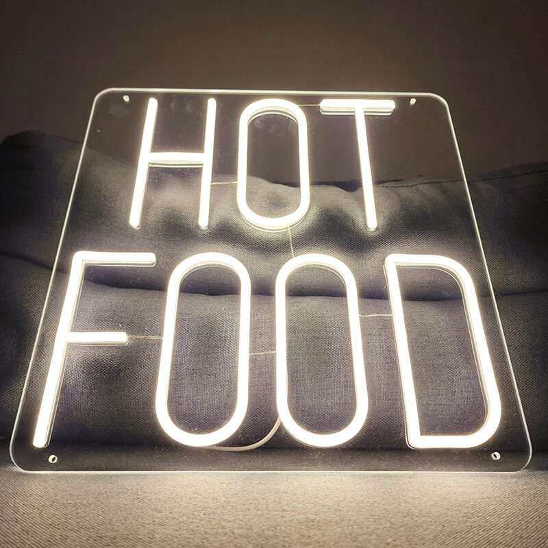 HOT FOOD - LED Neon Sign (15.7”x 15.7”)(USB)