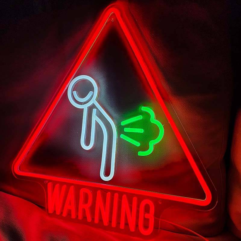 "FART ALARM" - LED Neon Sign (Size 17.3"x 18.1”)