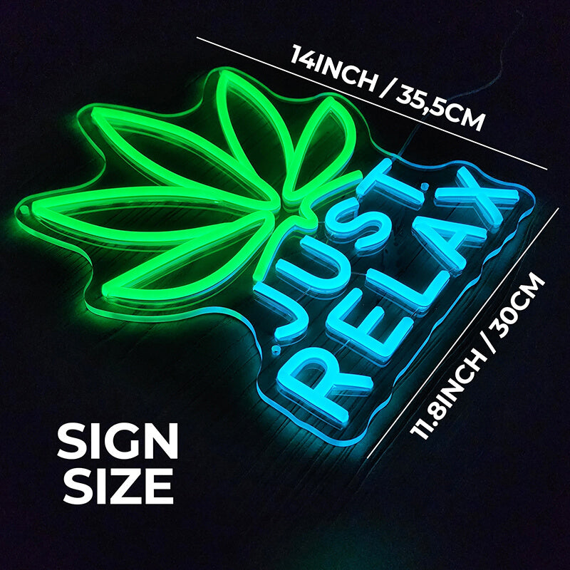 JUST RELAX LED Neon Sign (11.8x14in)(USB)