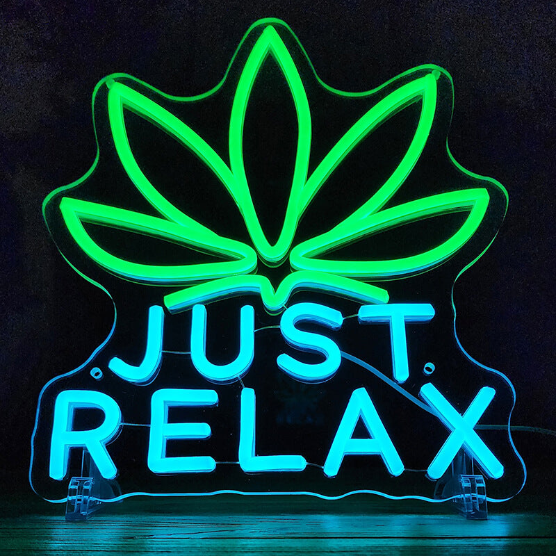 JUST RELAX LED Neon Sign (11.8x14in)(USB)
