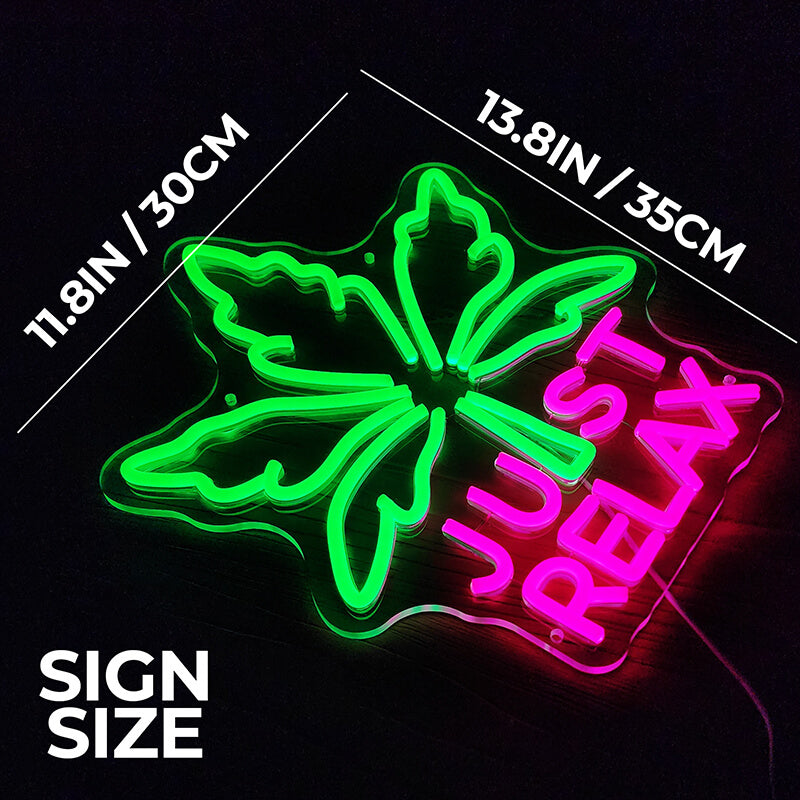 "JUST RELAX" LED Neon Sign (11.8x13.8in)(USB)