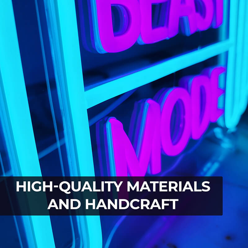 "BEAST MODE" LED Neon Sign (7.7x17.7in)(USB)