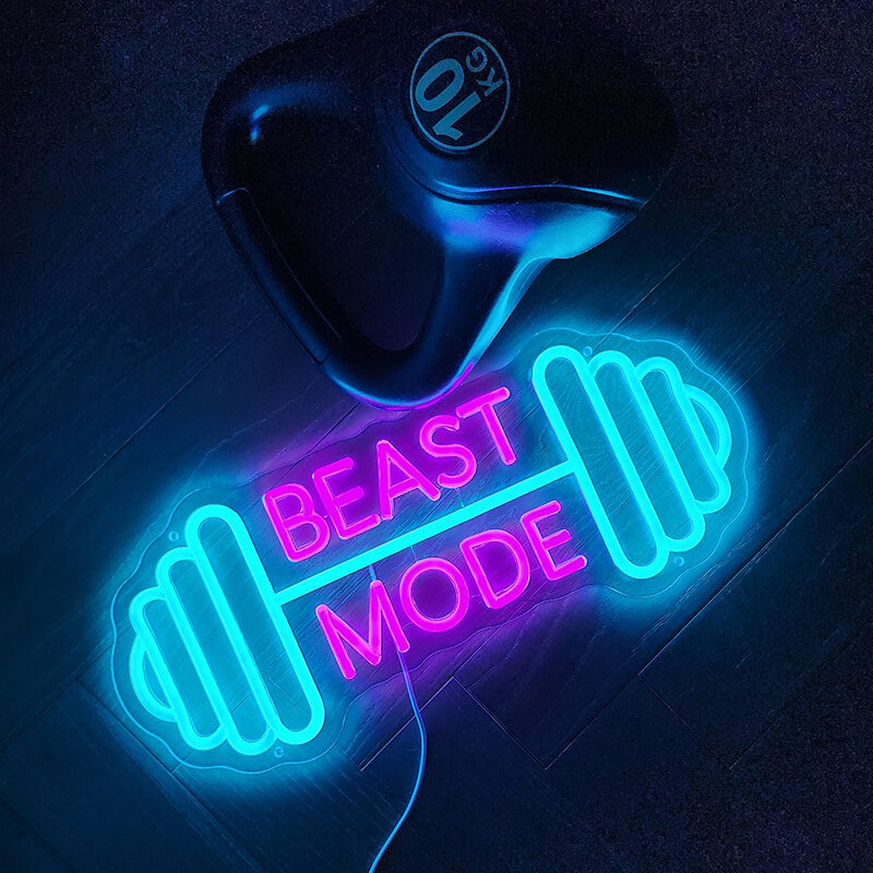 "BEAST MODE" LED Neon Sign (7.7x17.7in)(USB)