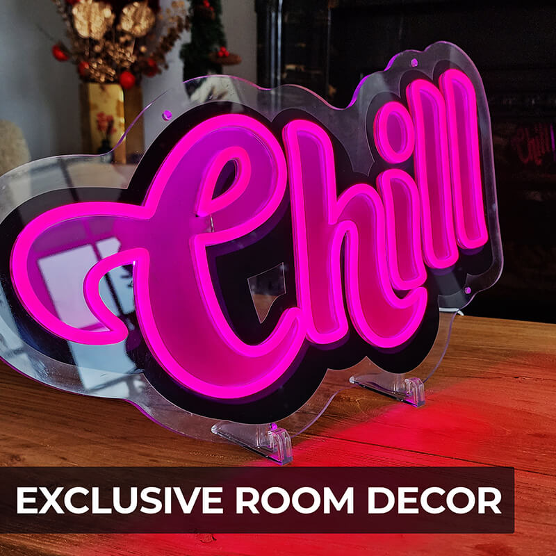“CHILL” LED Neon Sign (11.4x21.6in)(USB)
