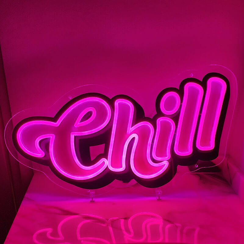 “CHILL” LED Neon Sign (11.4x21.6in)(USB)