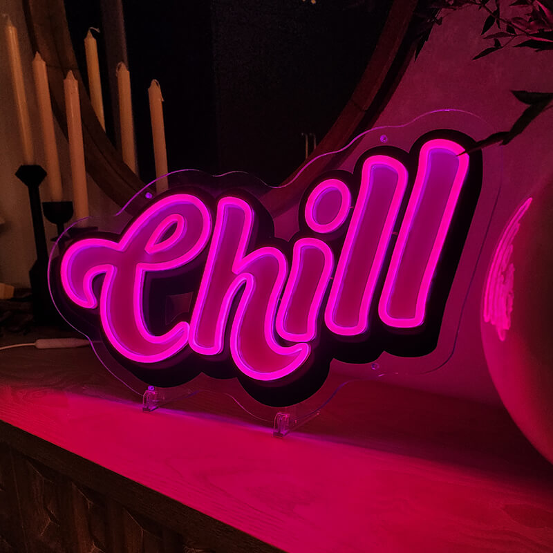 “CHILL” LED Neon Sign (11.4x21.6in)(USB)
