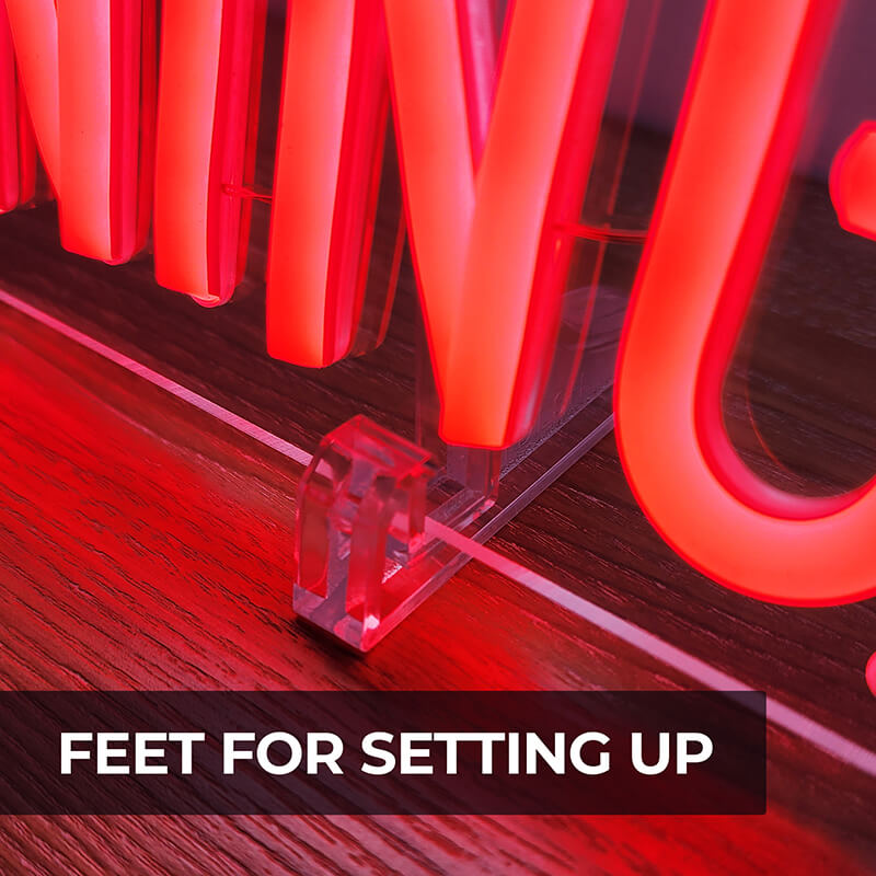 "WARNING Surveillance Camera" LED Neon Sign (13.7x13.7in) USB