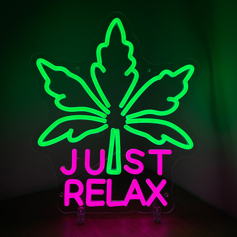 "JUST RELAX" LED Neon Sign (11.8x13.8in)(USB)
