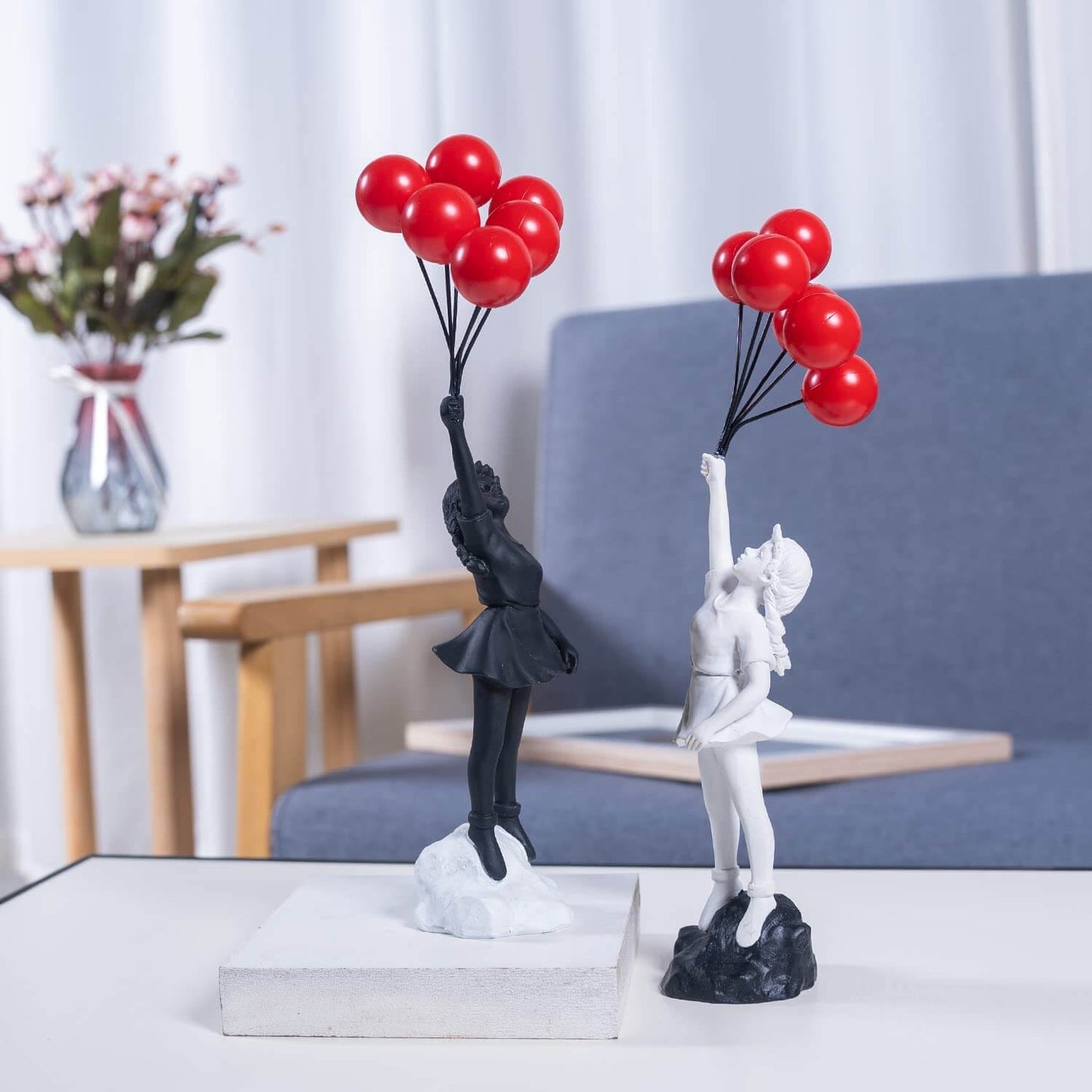 Girl with Red Balloons Statue (9.68in)