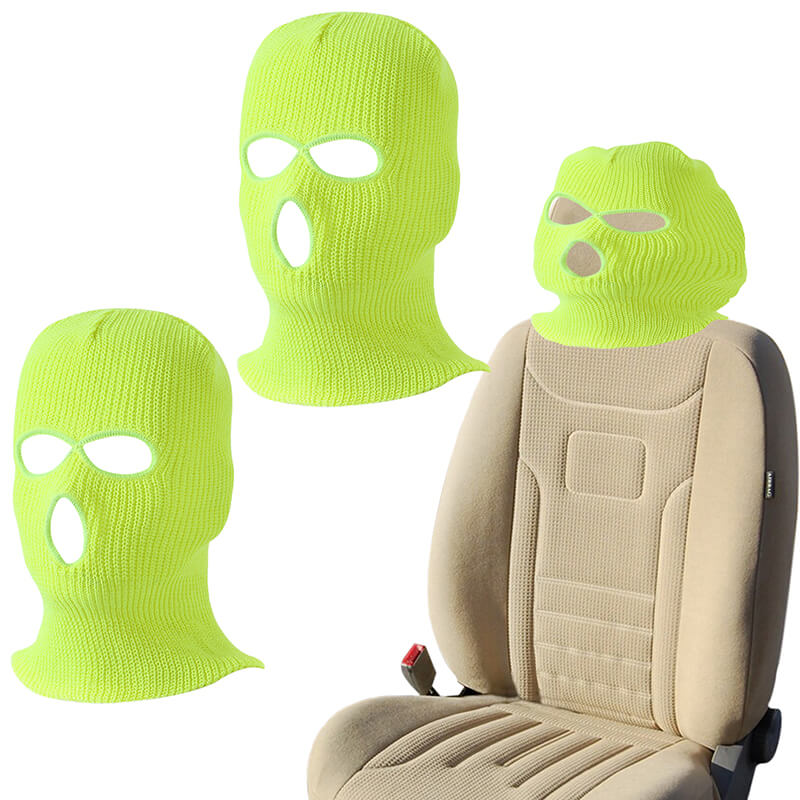 2 PACK - Funny Car Headrest Gangster Mask Cover