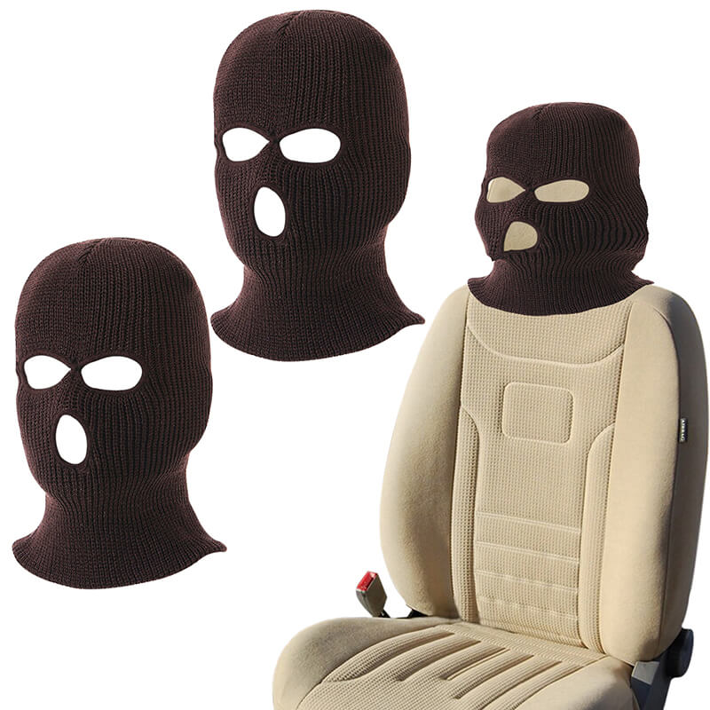 2 PACK - Funny Car Headrest Gangster Mask Cover