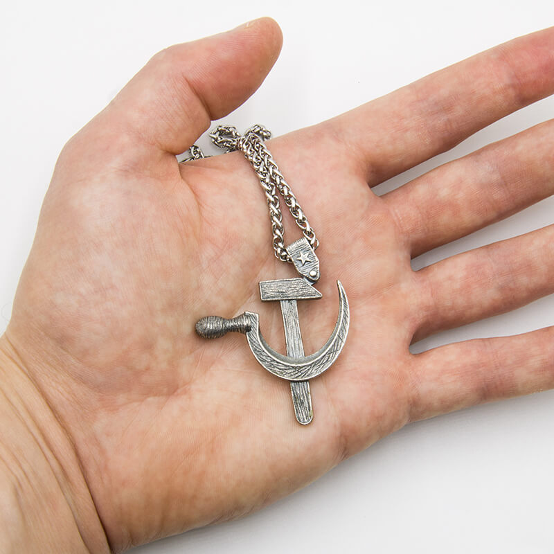 Retro Hammer and Sickle Pendant