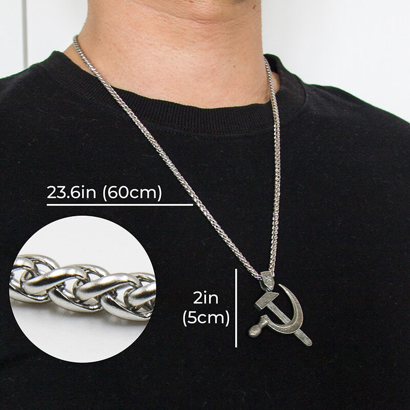 Retro Hammer and Sickle Pendant