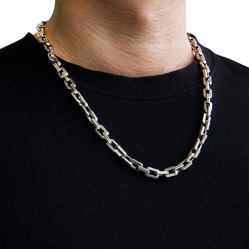 Aztec Style Stainless Steel Necklace (23.6in/60cm)