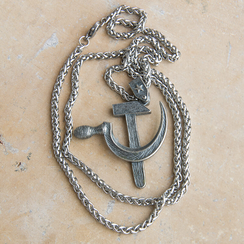 Retro Hammer and Sickle Pendant