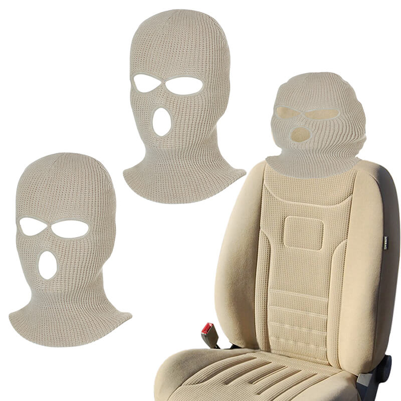 2 PACK - Funny Car Headrest Gangster Mask Cover