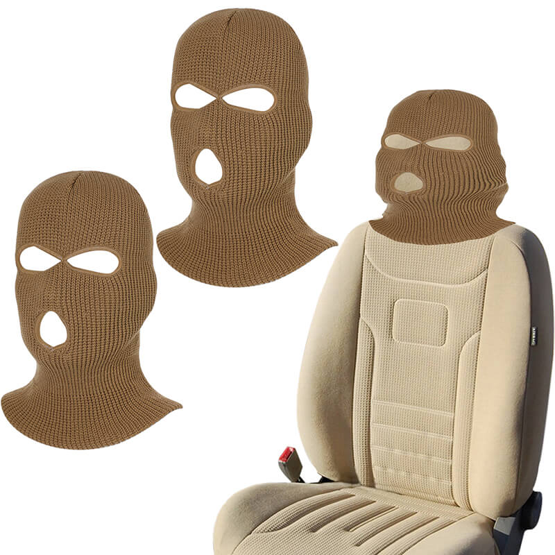 2 PACK - Funny Car Headrest Gangster Mask Cover