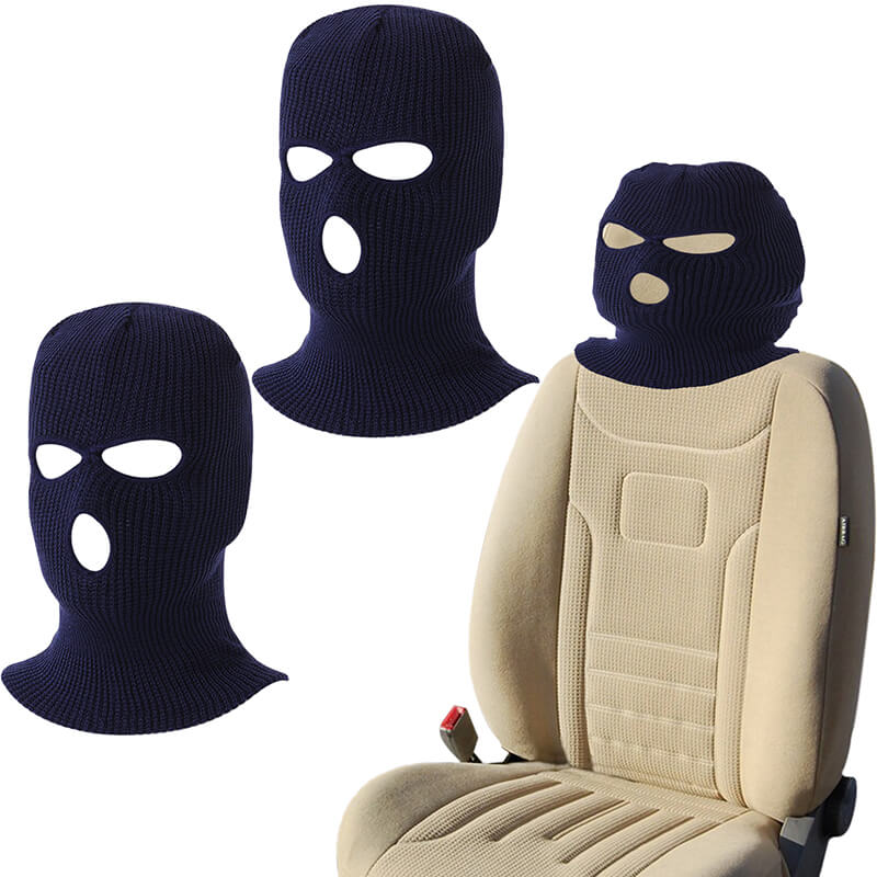 2 PACK - Funny Car Headrest Gangster Mask Cover