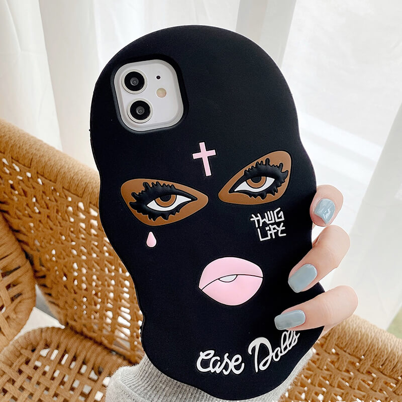 Black Gangster Mask Case for iPhone