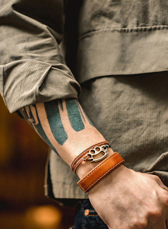Knuckles Shape “Bad Boy” Brass Pendant