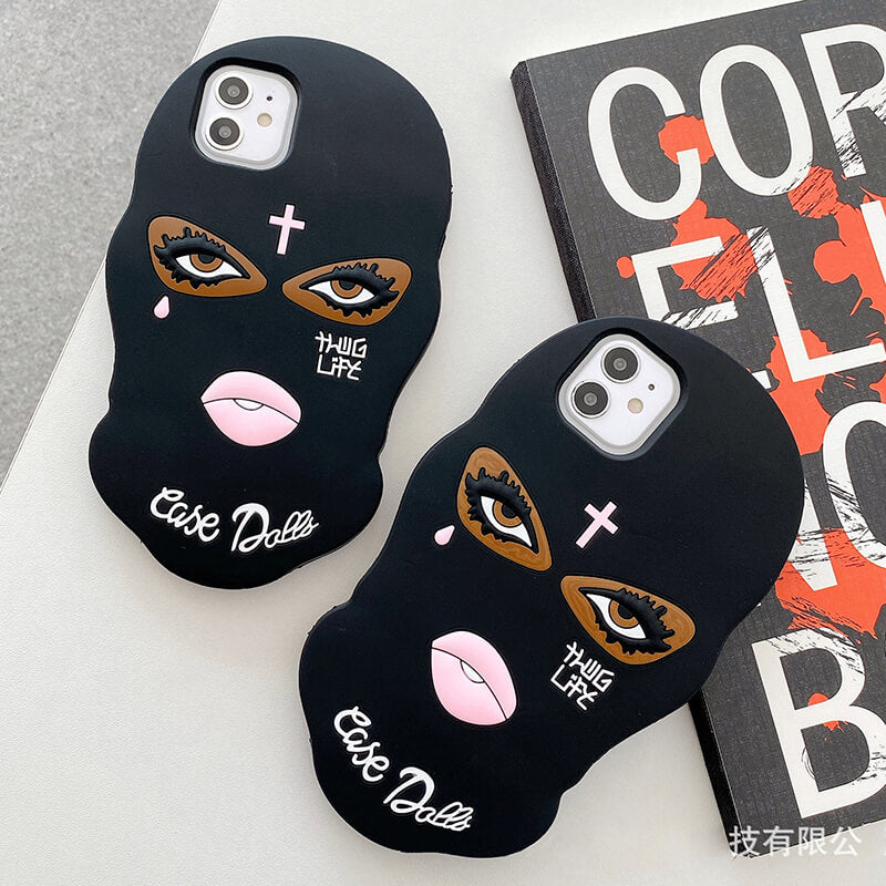 Black Gangster Mask Case for iPhone