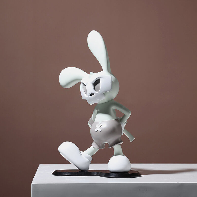 Cartoon Rabbit with Axe and Mask