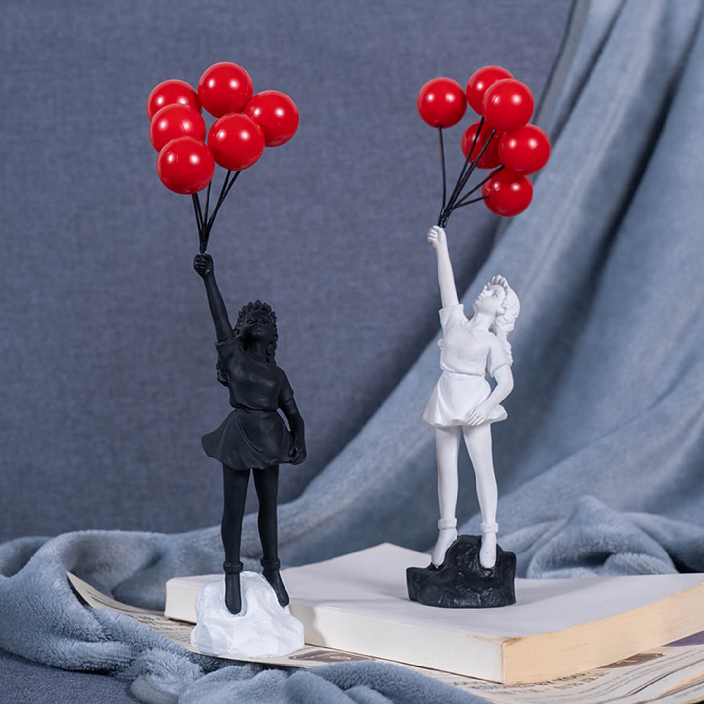 Girl with Red Balloons Statue (9.68in)