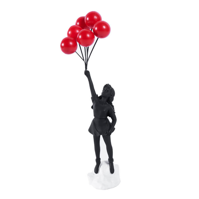 Girl with Red Balloons Statue (9.68in)