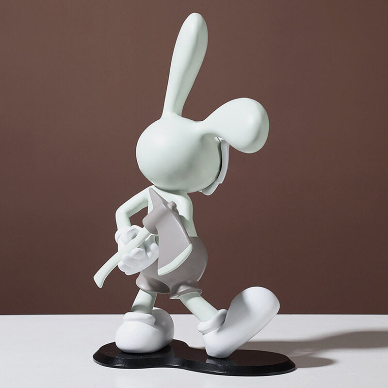 Cartoon Rabbit with Axe and Mask