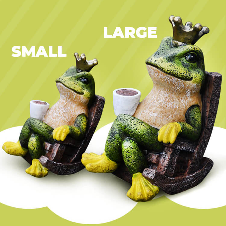 Prince Frog with Coffee Garden Statue