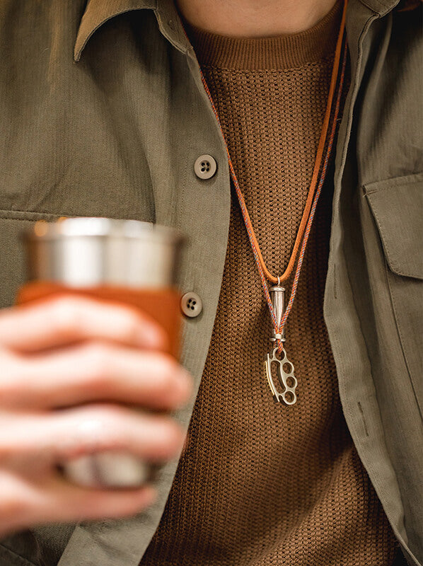 Knuckles Shape “Bad Boy” Brass Pendant