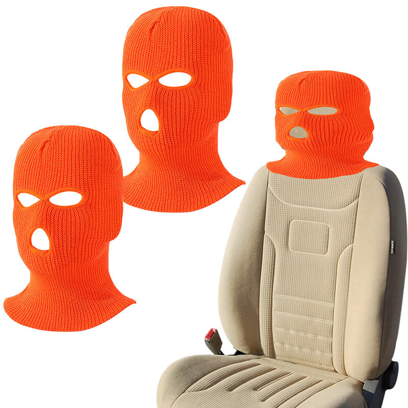 2 PACK - Funny Car Headrest Gangster Mask Cover