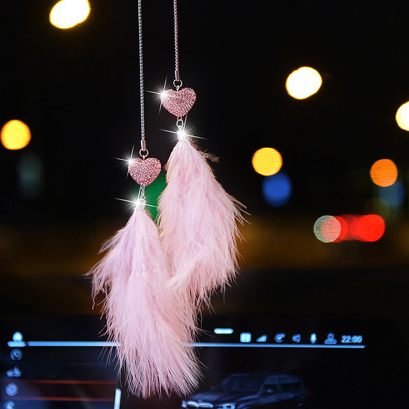 Glamorous Rhinestone Rear View Mirror Charm
