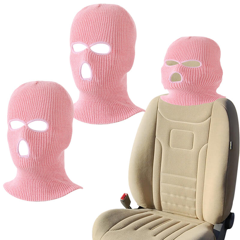 2 PACK - Funny Car Headrest Gangster Mask Cover
