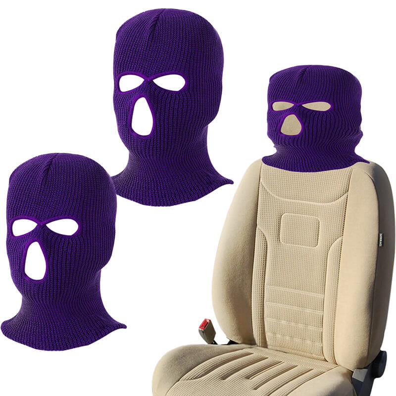 2 PACK - Funny Car Headrest Gangster Mask Cover