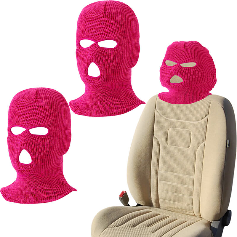 2 PACK - Funny Car Headrest Gangster Mask Cover