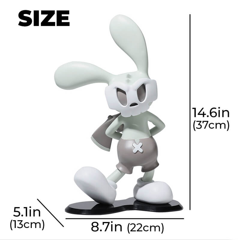 Cartoon Rabbit with Axe and Mask