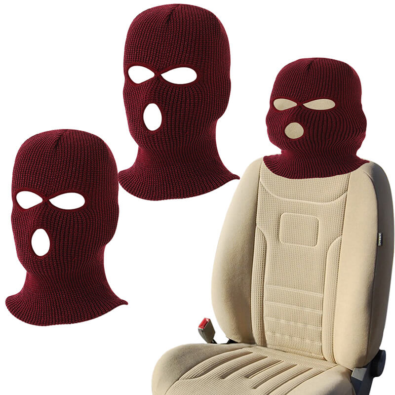 2 PACK - Funny Car Headrest Gangster Mask Cover