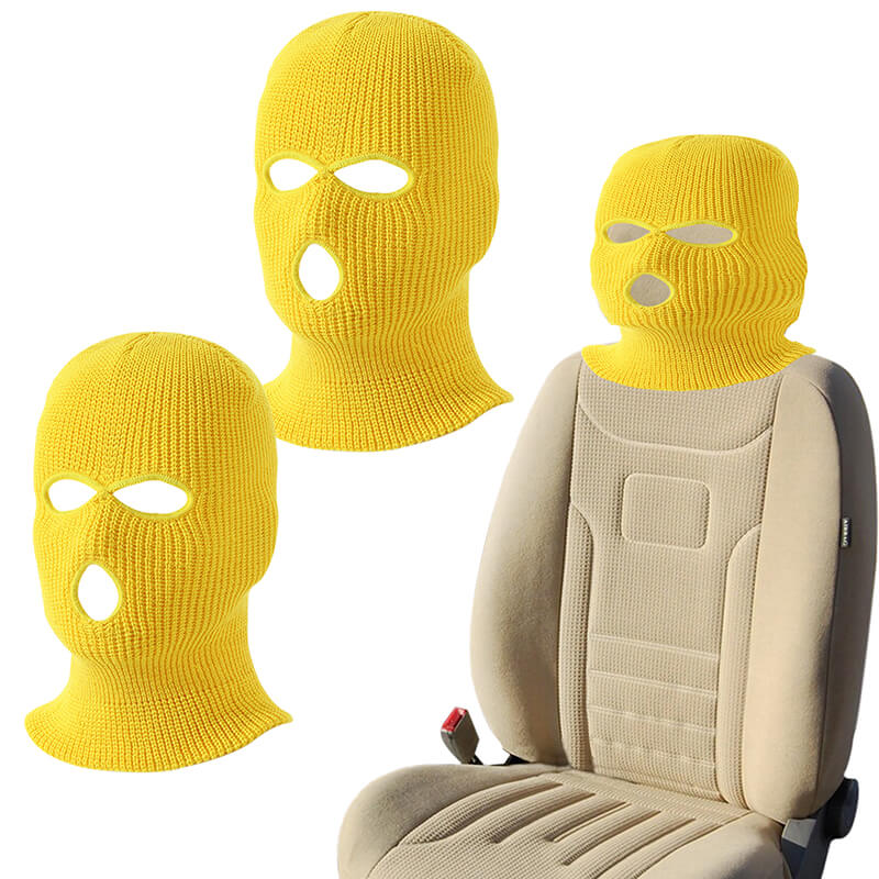 2 PACK - Funny Car Headrest Gangster Mask Cover