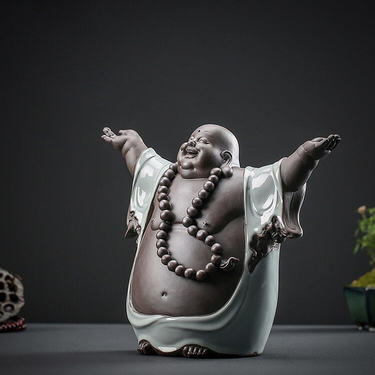 "Lucky Buddha" High-Quality Feng Shui Ceramic Decor (6.6lb) Statue