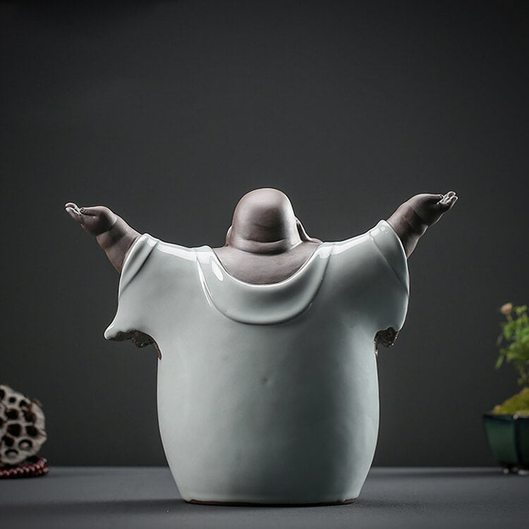 "Lucky Buddha" High-Quality Feng Shui Ceramic Decor (6.6lb) Statue