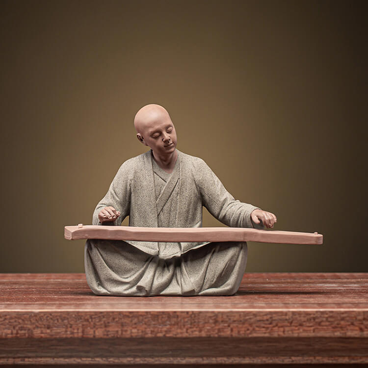 Monk Sound Meditation (handmade ceramic figure)