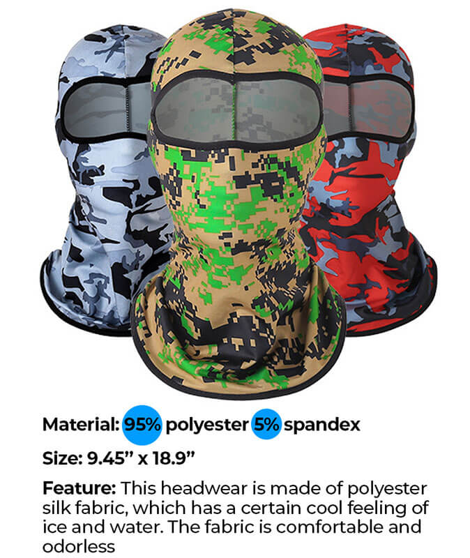 15 Pcs - Balaclava “Big Pack” for Summer with Cooling Effect