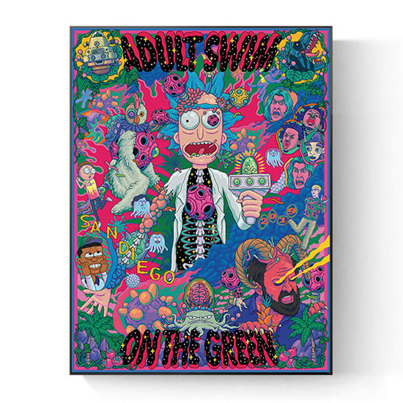 "Rick & Morty" Wall Art Pictures 12"x16" (Canvas/Framed)