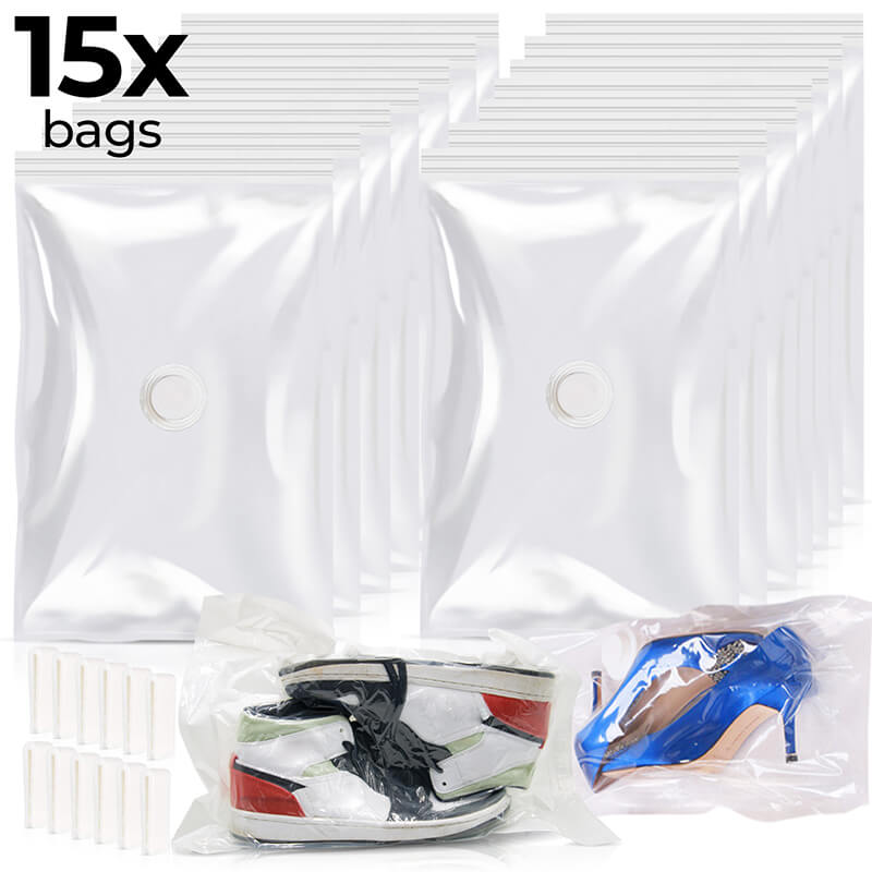 "VACUSAFE" Vacuum Sealer + Storage Bags for Shoes, Handbags & Clothes
