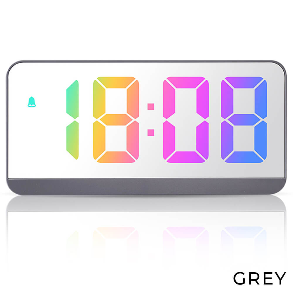 *NEW* Rainbow Colored LED Mirror Alarm-Clock