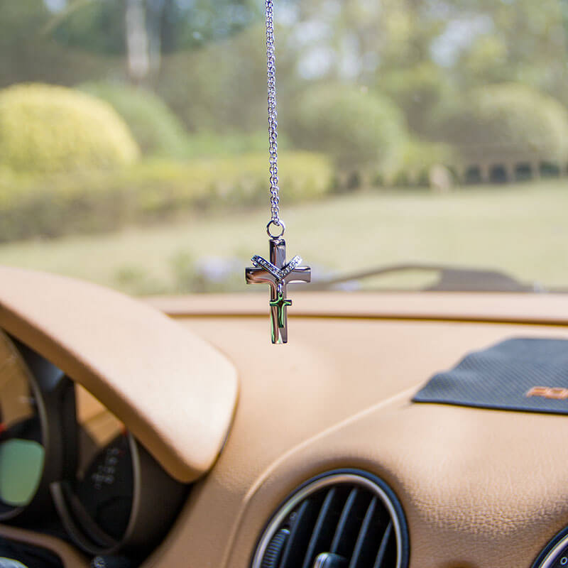 Cross Pendant - Jewelry for Car in Gold & Silver