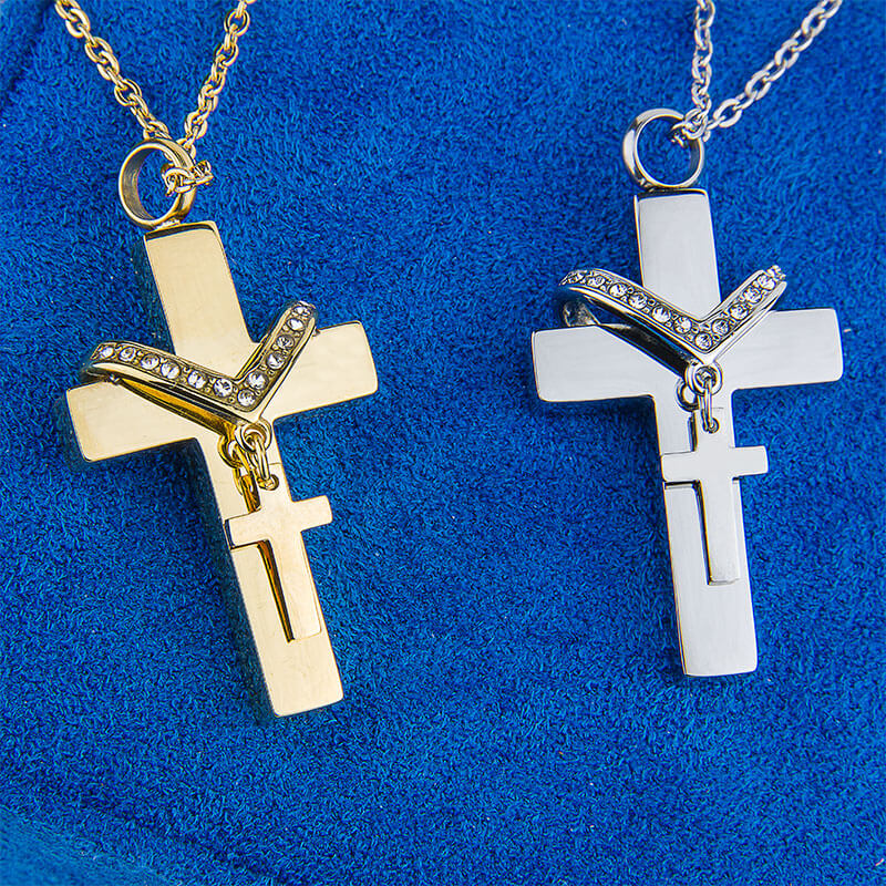 Cross Pendant - Jewelry for Car in Gold & Silver